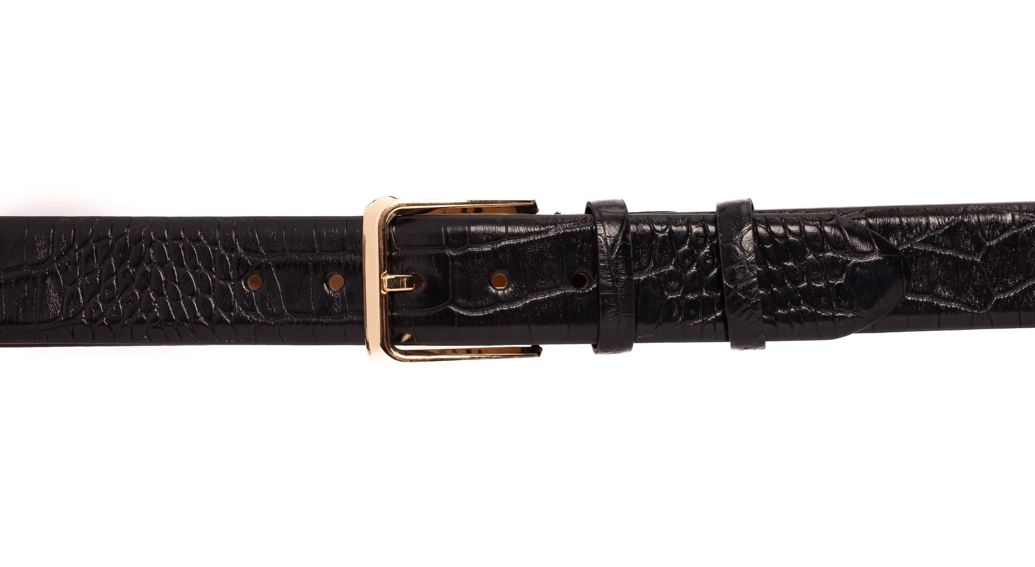 The Monaco Black Leather Belt