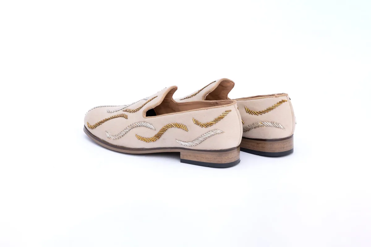 TIDELINE EMBROIDERY SHOES- BEIGE