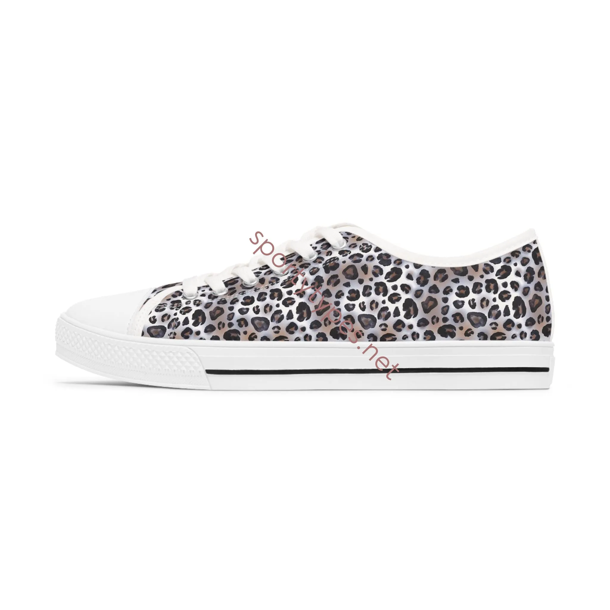 Women's Leopard Print Low Top Canvas Sneakers