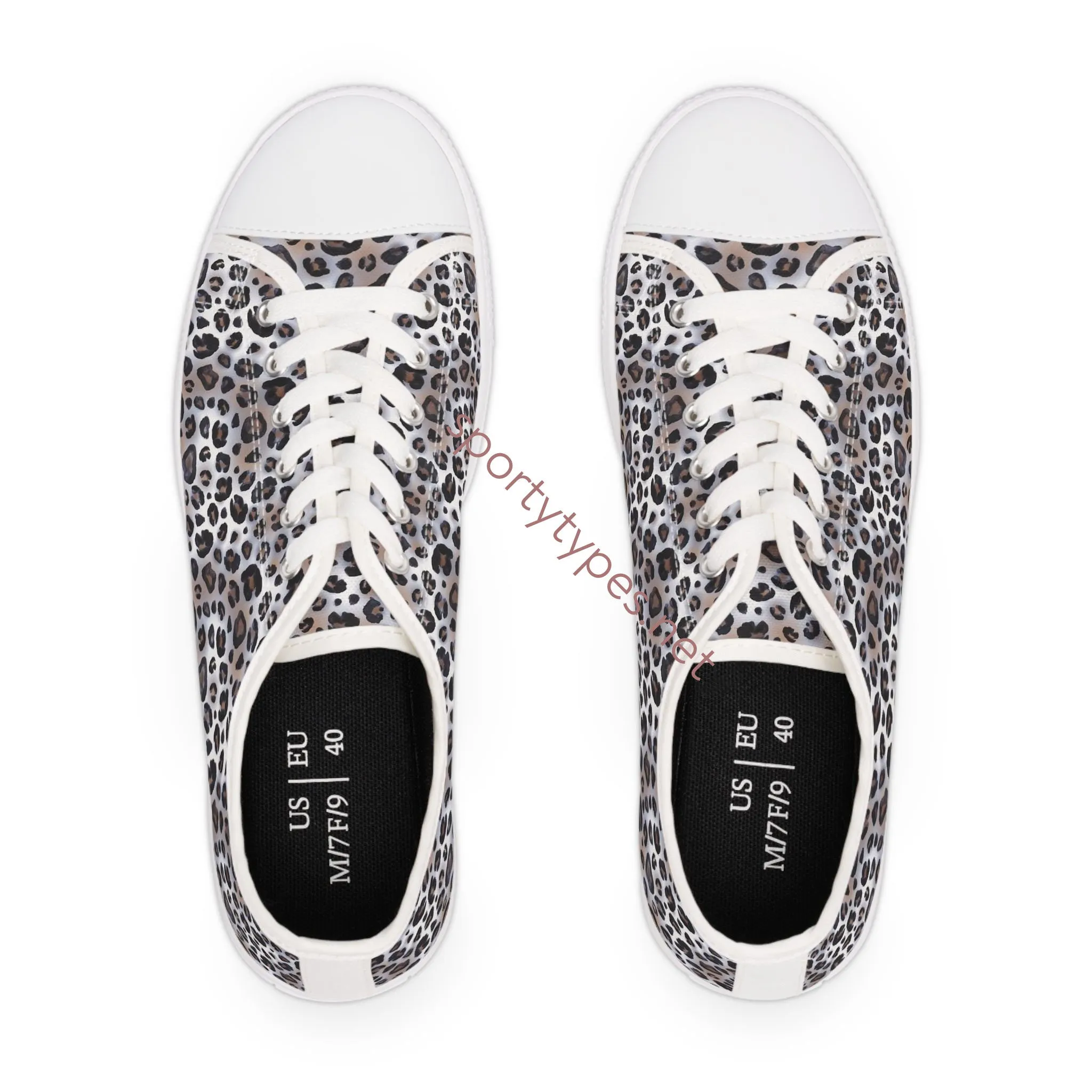 Women's Leopard Print Low Top Canvas Sneakers