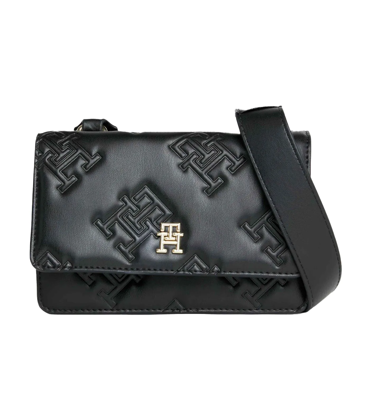 Women's Refined Monogram Crossover Bag Black