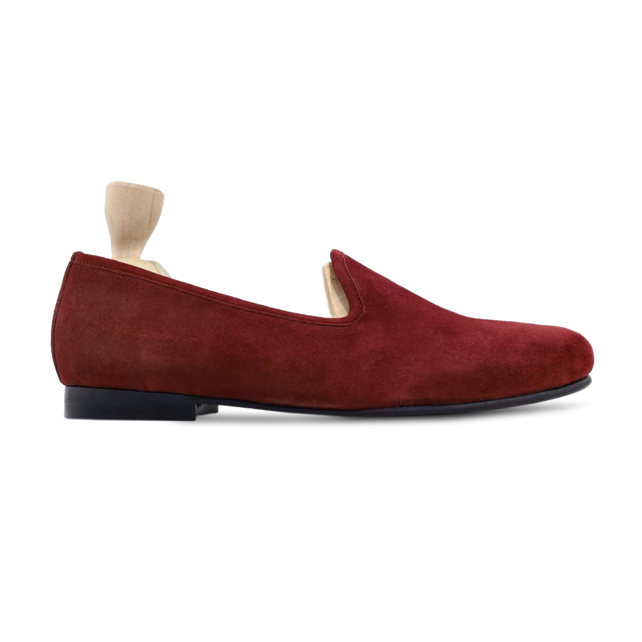 Yareli - Men's Oxblood Kid Suede Leather Loafer